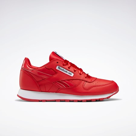 Reebok Classic Leather Shoes - Grade School Rød Rød Hvite | ANQMBF-496