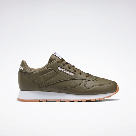 Reebok Classic Leather Shoes - Grade School Grønn Grønn Grønn | VSZDQX-435