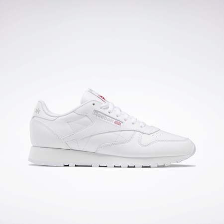 Reebok Classic Leather Shoes Hvite Hvite Grå | YLTXUW-156