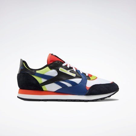 Reebok Classic Leather Shoes Hvite Svarte Rød | IUTWQP-392