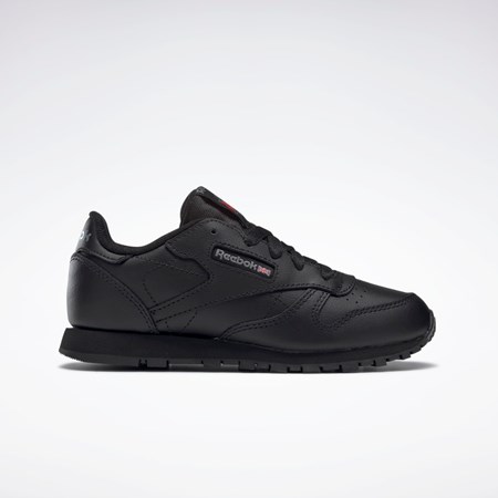 Reebok Classic Leather Shoes - Preschool Svarte | LTEOVQ-095