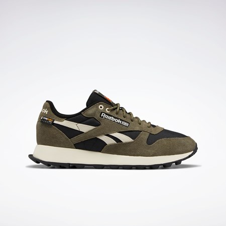 Reebok Classic Leather Shoes Svarte Grønn | JLHAQB-376