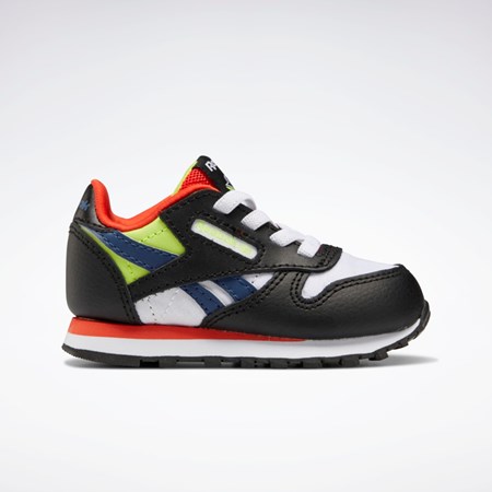 Reebok Classic Leather Shoes - Toddler Svarte Hvite Rød | MLRJKB-186