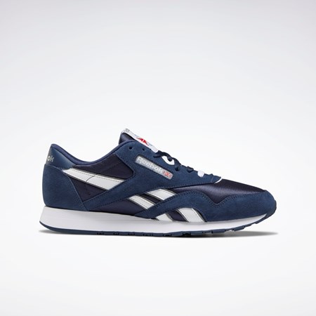 Reebok Classic Nylon Shoes Marineblå Marineblå Platina | VNEHAS-743