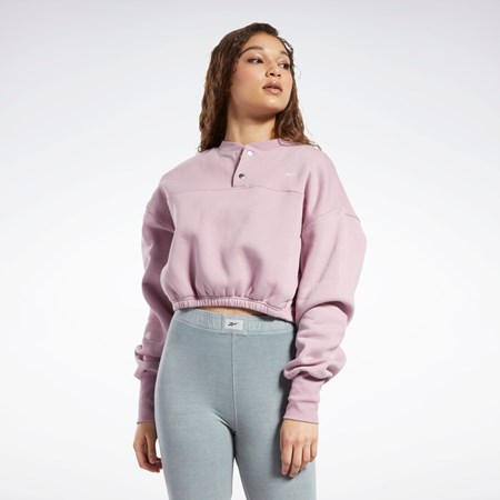 Reebok Classics Fleece Sweatshirt Infused Lilac | QJEXYA-987