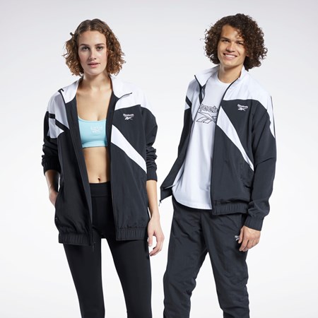 Reebok Classics Vector Track Jacket Svarte | RIMOBF-690