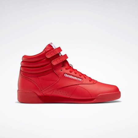 Reebok Freestyle Hi Shoes - Grade School Rød Rød Hvite | DQMNTJ-603