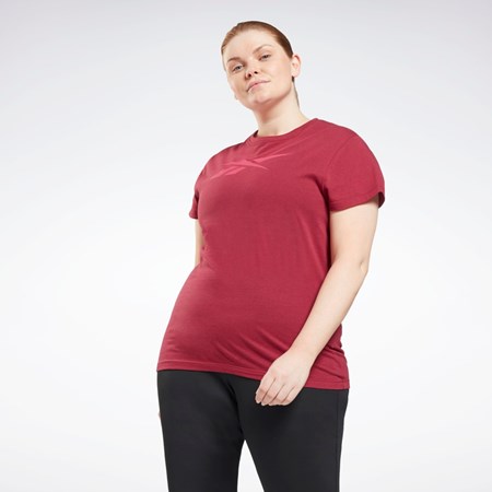 Reebok Grafiske Vector T-Shirt (Plus Size) Punch Berry | GLNSTM-048