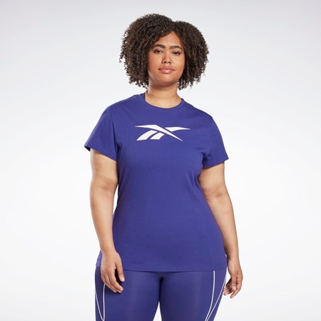 Reebok Grafiske Vector T-Shirt (Plus Size) Lilla | PCKQYU-862