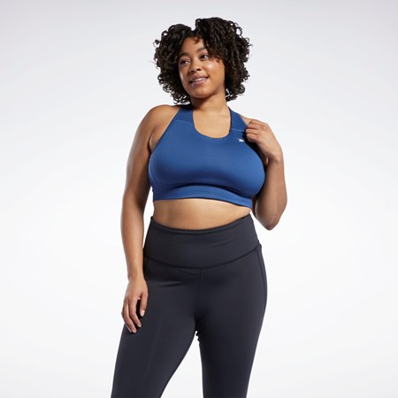 Reebok Jogge Essentials Sports Bra (Plus Size) Blå | XKJAVH-471