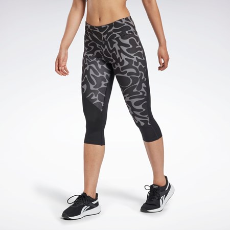 Reebok Jogge Printed Capri Tights Svarte | GOHWDV-793