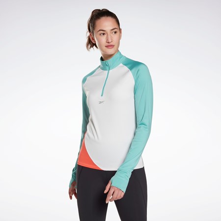 Reebok Jogge Quarter-Zip Sweatshirt Hvite | ZQHCAB-586