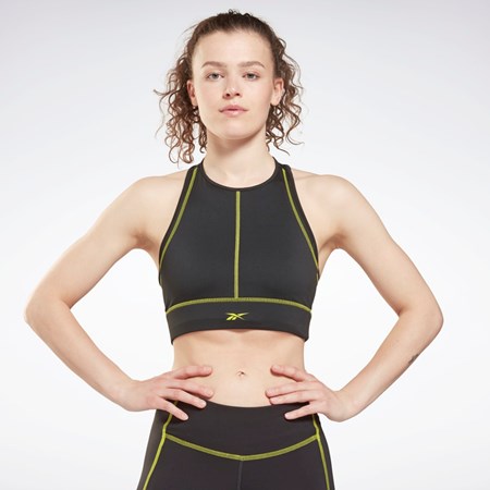 Reebok Les Mills® High-Neck Sports Bra Svarte | DLVNAP-270