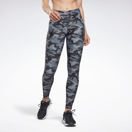 Reebok Lux Bold Camo Print Tights Svarte | BPZYMU-193