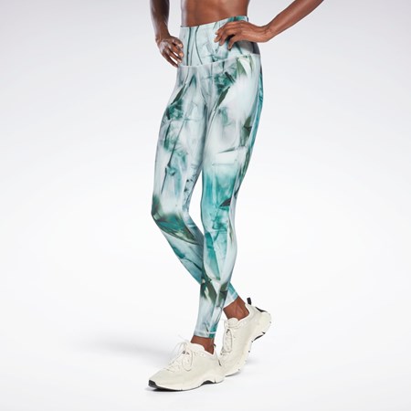 Reebok Lux Bold High-Waisted Liquid Abyss Print Tights Lyse | IAPDMV-281