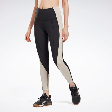 Reebok Lux High-Rise Colorblock Leggings Svarte | LWACSZ-653