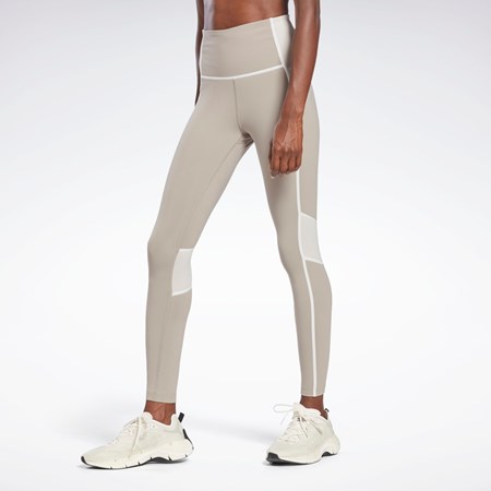 Reebok Lux High-Waisted Colorblock Tights Grå | FDMUSE-238