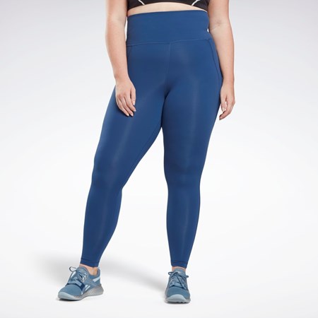 Reebok Lux High-Waisted Tights (Plus Size) Blå | CSNIZM-031