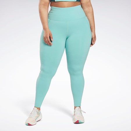 Reebok Lux High-Waisted Tights (Plus Size) Semi Classic Teal | TEMLVY-240