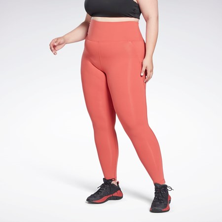 Reebok Lux High-Waisted Tights (Plus Size) Rhodonite | UCKJGN-086