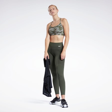 Reebok Lux Mager Reima Camo Print Sports Bra Grønn | ARDYSU-142