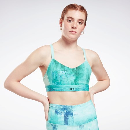 Reebok Lux Strappy Sports Bra Mint | MSKIBD-589