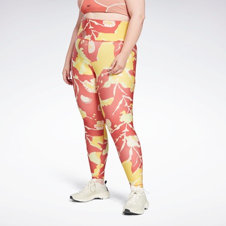 Reebok MYT Printed Leggings (Plus Size) Rhodonite | TWUJME-281