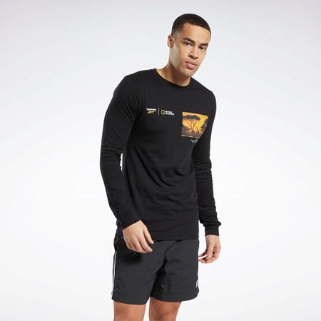 Reebok National Geographic Long Sleeve T-Shirt Multi | OZBVPD-284