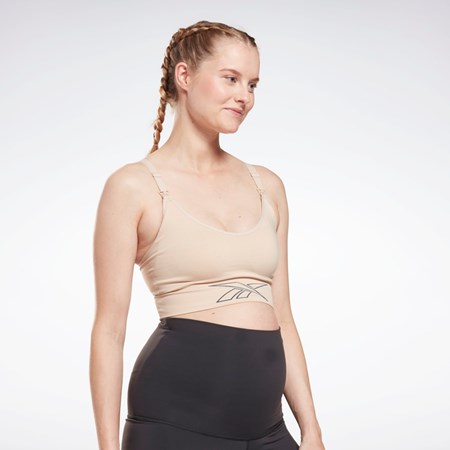 Reebok Nursing Sports Bra Soft Ecru | PKZHEW-472