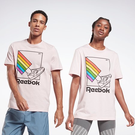 Reebok Pride Grafiske T-Shirt Frost Berry | ERFWKA-980