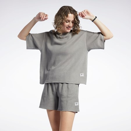 Reebok Reebok Classics Natural Dye Waffle T-Shirt Grå | WHDQAS-267