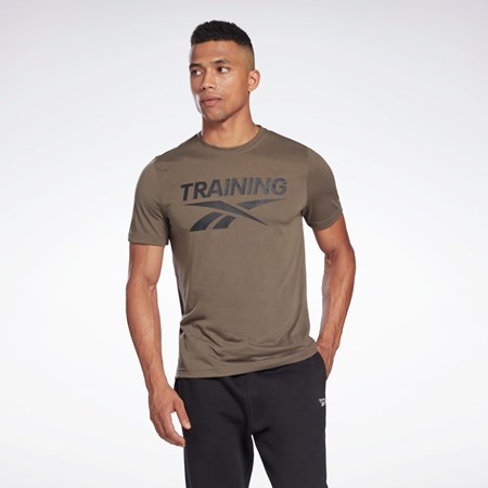 Reebok Reebok Grafiske Series T-Shirt Grønn | OACSNT-736