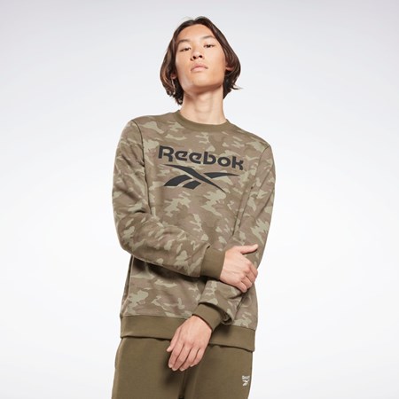 Reebok Reebok Identity Camo Big Logo Crew Sweatshirt Grønn | PLKZQH-106