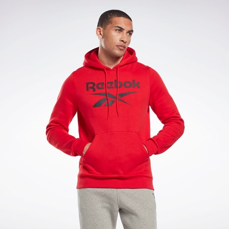 Reebok Reebok Identity Fleece Hoodie Rød Svarte | JZDTWI-562