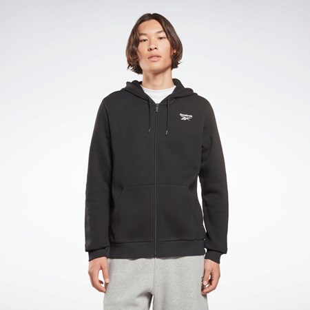 Reebok Reebok Identity Fleece Zip-Up Hoodie Svarte | HBOQRM-524