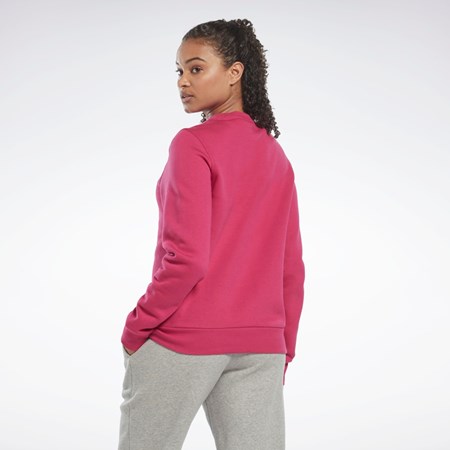 Reebok Reebok Identity Logo Fleece Crew Sweatshirt Rosa | ZPASMB-452