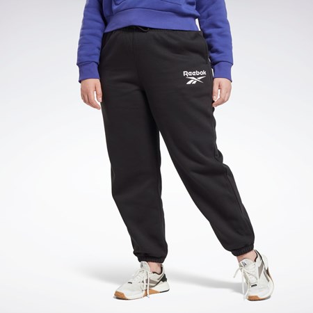 Reebok Reebok Identity Logo Fleece Joggers (Plus Size) Svarte | AYLDGM-652