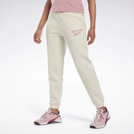 Reebok Reebok Identity Logo Fleece Joggers Hvite | DFXSQO-841