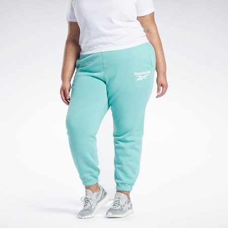 Reebok Reebok Identity Logo Fleece Joggers (Plus Size) Semi Classic Teal | ZVTUXW-950