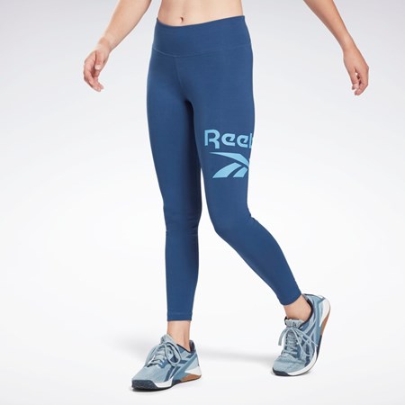 Reebok Reebok Identity Logo Leggings Blå | ROFQZW-281