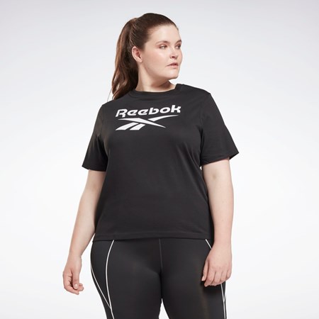 Reebok Reebok Identity T-Shirt (Plus Size) Svarte | QCITNV-754