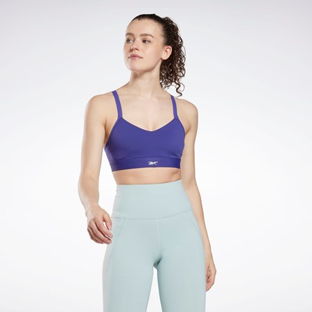 Reebok Reebok Lux Strappy Sports Bra Lilla | MPBTUN-951