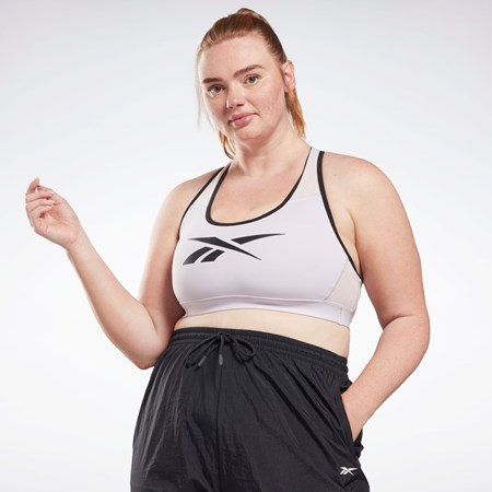 Reebok Reebok Lux Vector Racer Sports Bra (Plus Size) Quartz Glow | XQOZUV-951