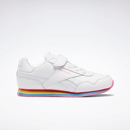 Reebok Reebok Royal CL Jog 3 1V Shoes - Preschool Hvite Hvite Rosa | NYRTPJ-073