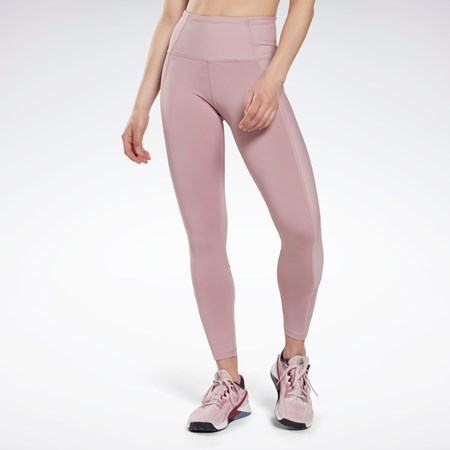 Reebok Rib High-Rise Leggings Infused Lilac | IRHQON-218