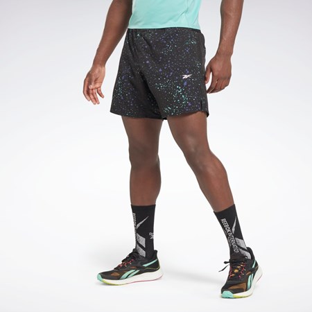 Reebok Strength Allover Print Shorts Svarte | KIJMSC-431