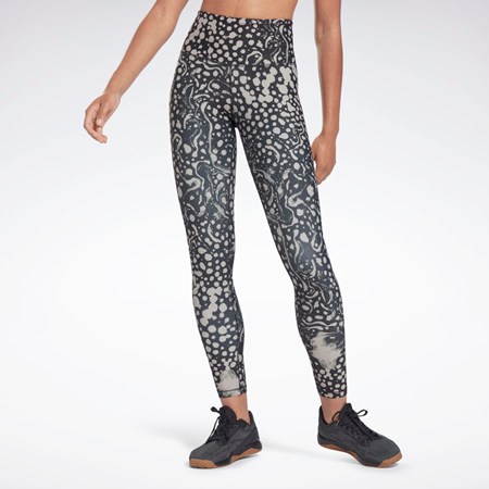 Reebok Studio Lux HR 2.0 Modern Safari Tights Svarte | LJWFIC-984