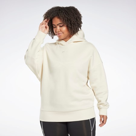 Reebok Studio Recycled Oversize Hoodie (Plus Size) Hvite | DEGLMS-139