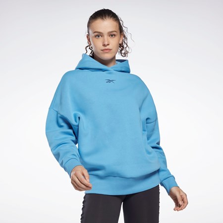 Reebok Studio Recycled Oversize Hoodie Blå | MJDPNE-576