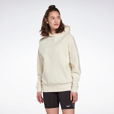 Reebok Studio Recycled Oversize Hoodie Hvite | XIGBDZ-917